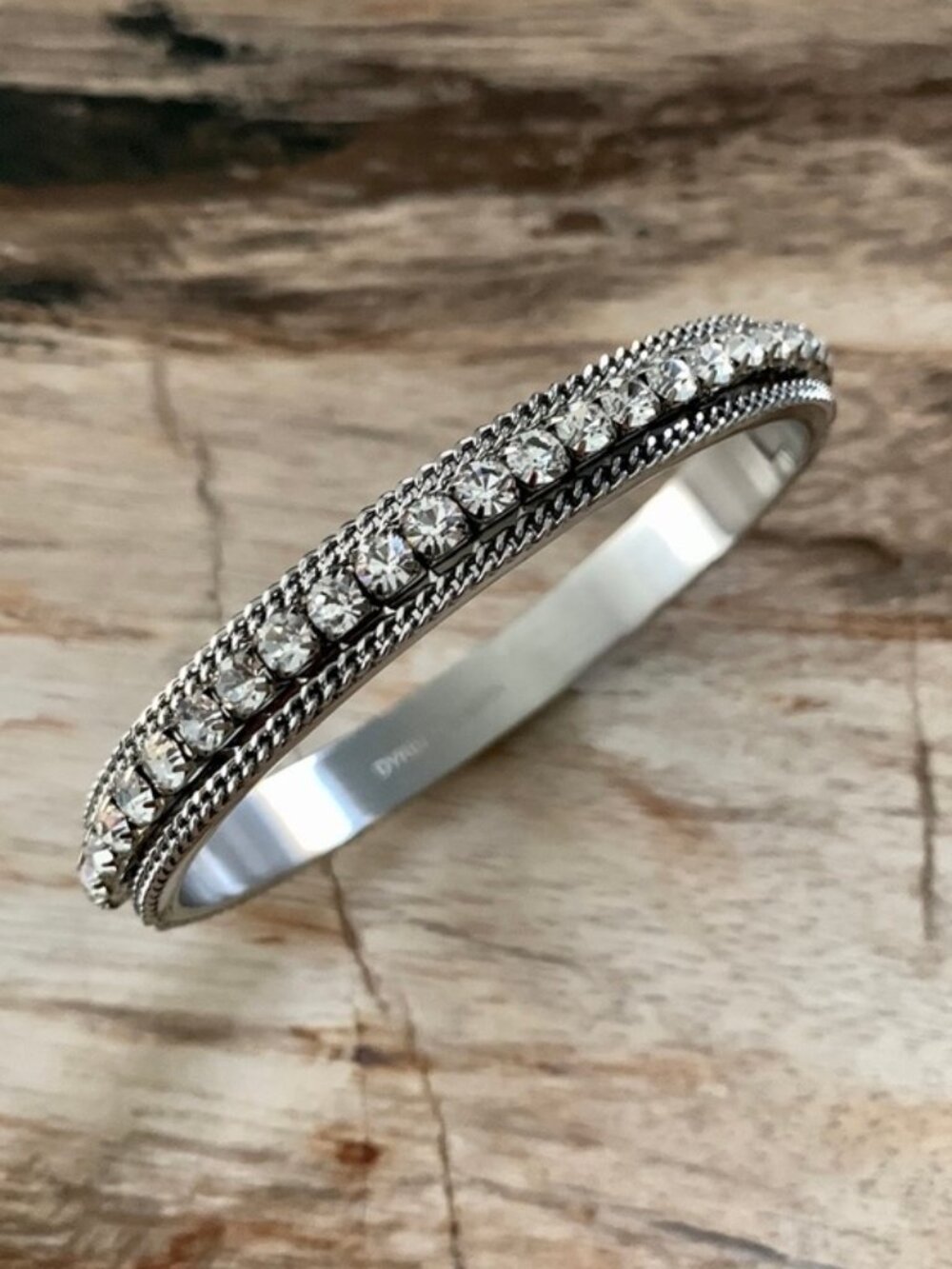 Dyrberg/Kern Chrystania Swarovski crystal hinged bracelet